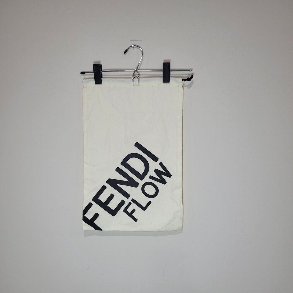 Authentic Fendi Flow Dust Bag Cover with Drawstring Beige    11.5"x 17.5”